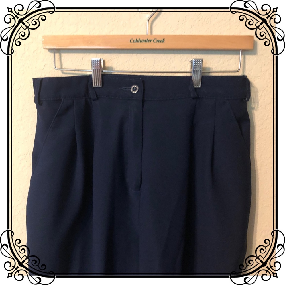 Petite navy dress trousers/slacks/pants